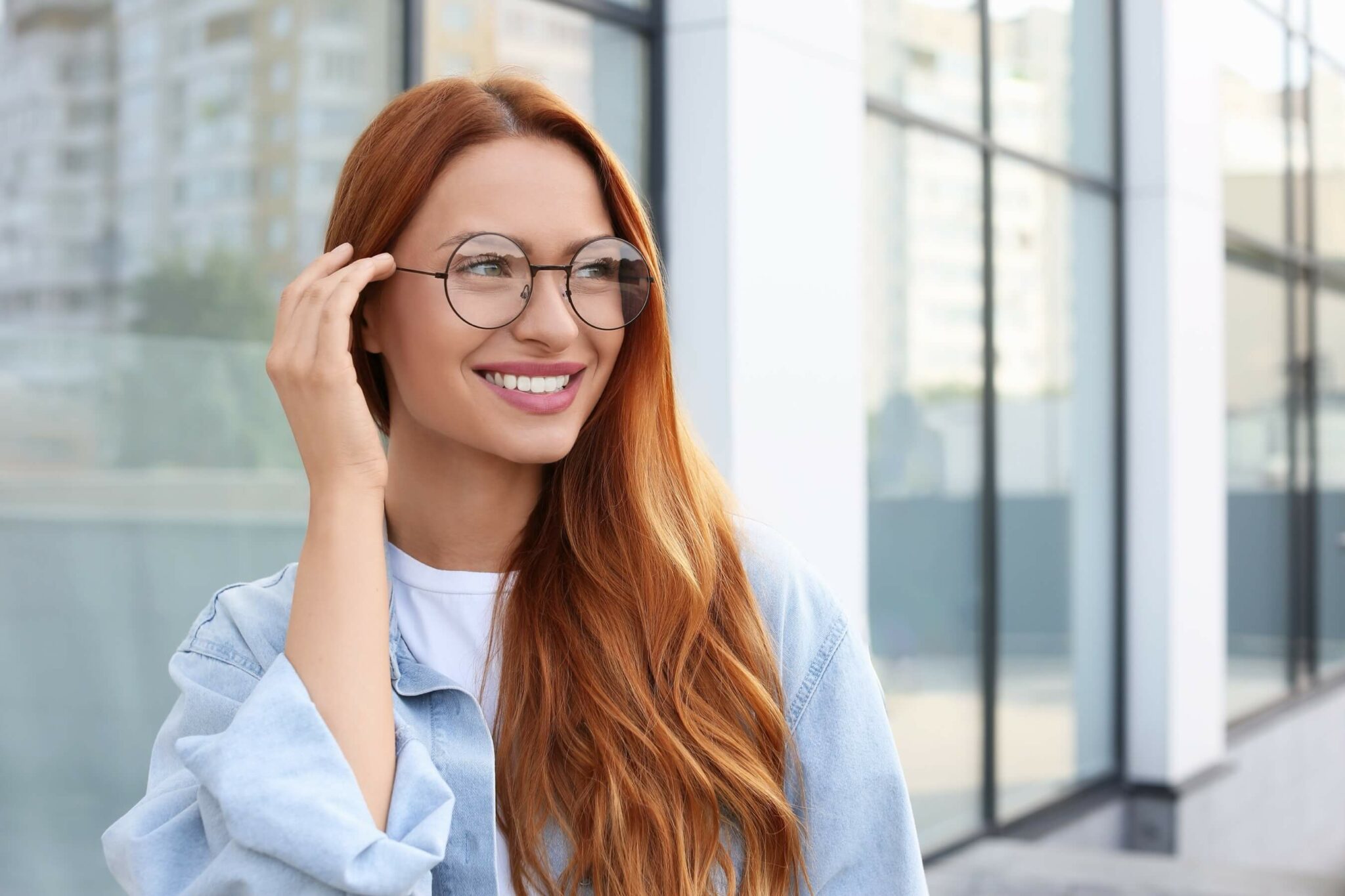 Woman on a city street